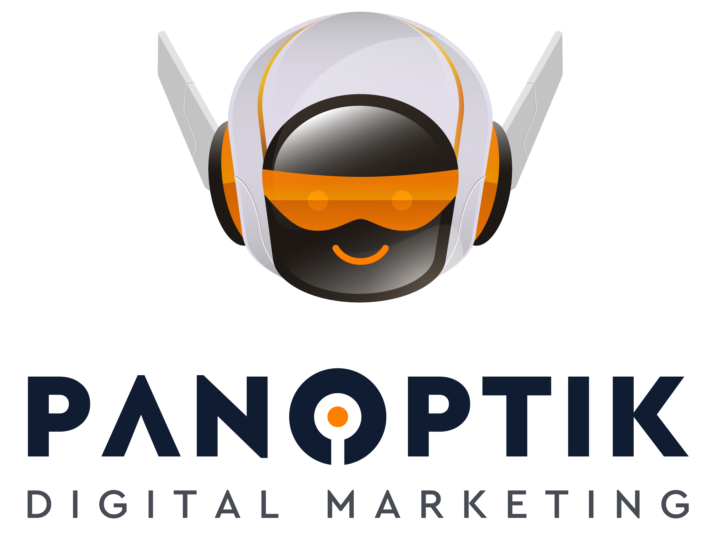 Robot Head And Logo